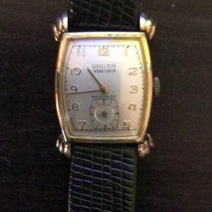 GRUN Veri Thin 17 jewels 10kt Gold Plate Men Watch